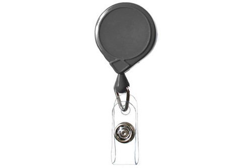 BRADY | Dark Gray Classic Mini-Bak Badge Holder Reel  With Strap And Slide Clip (100 Reels)