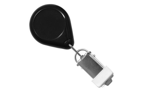 BRADY | Black Premium Badge Reel With Card Clamp And Swivel Clip  (100 Pieces)