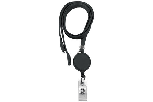 BRADY | Black 3/8" Breakaway Lanyard with Badge Reel  (100 Lanyards)