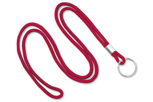 BRADY | Red 1/8" Lanyard with Split Ring  (100 Lanyards)