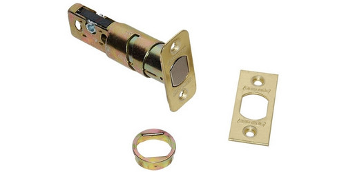 SCHLAGE |  Door Lock Deadbolt, US3 Bright Brass, 2-3/8 or 2-3/4 in. Backset, Steel, 1 in. Dia