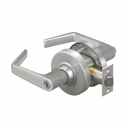 SCHLAGE |  Mechanical Door Cylindrical Lock, ANSI: Grade 2, Function: Bathroom/Bedroom Privacy Lock, Boxed
