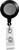 BRADY | Black Badge Reel with Silver Sticker, Clear Vinyl Strap & Belt Clip (100)