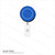 Professional translucent blue badge reel with clear vinyl strap for access control credentials