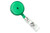 Translucent Green Badge Reel with Clear Vinyl Strap & Swivel Spring Clip