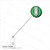 Translucent green ID badge reel with swivel spring clip and clear vinyl strap by BRADY