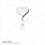 BRADY | White EKG Themed Heart Shaped Reel (100 Reels)