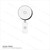 BRADY |  WHITE No Twist - Swivel Back Badge Reels, 2120-7643   (100 Reels)
