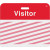 BRADY |  ONEStep - One-Day, Single-Piece Slotted Expiring Badge (Handwritten) with Printed Red "VISITOR"  (500 Badges)  T2014