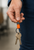 Orange Lanyard with split ring
