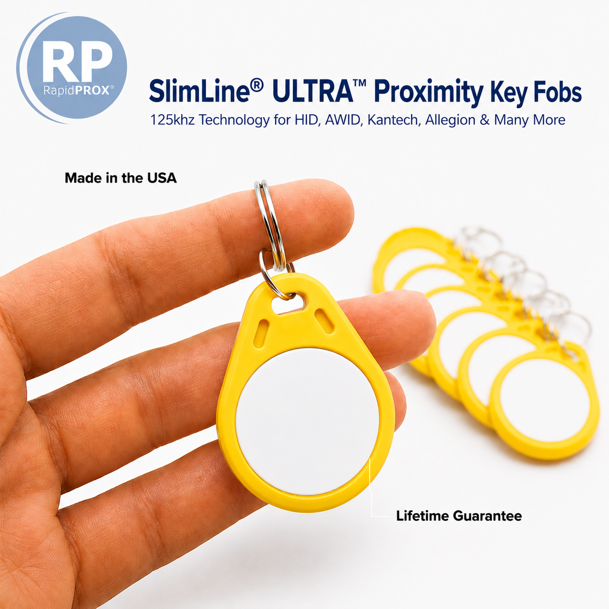 RapidPROX SlimLine ULTRA yellow proximity key fobs