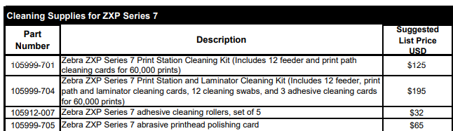 Zebra ZXP7 ID Card Printer, Z71-000C0000US00