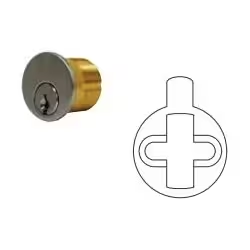 GENERAL LOCK MC100 SC 10B AR KA2 Mortise Cylinder, Schlage C Keyway, Adams  Rite Cam, 2-Key Blank, 1 Length, Solid Brass, Oil Rubbed Dark Bronze