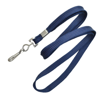 3/8 (10 mm) Royal Blue Lanyard with Nickel-Plated Steel Swivel Hook