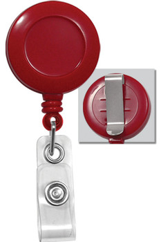 BRADY | RED Badge Reel with Clear Vinyl Strap & Belt Clip, 2120-3036 (100  Reels)