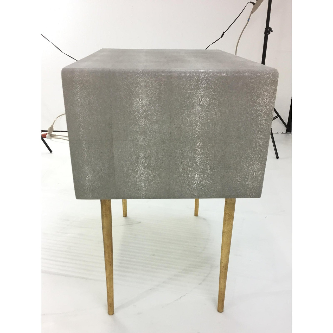 MidCentury Inspired Made Goods Gardner Shagreen Nightstand 14th