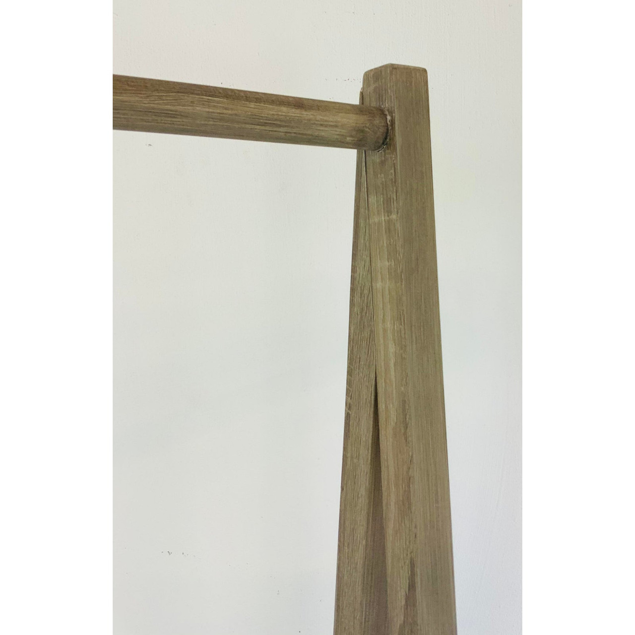 Light Gray Wood Finished Stand Alone Coat Rack