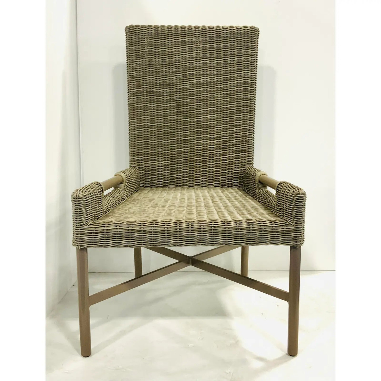 Thomas Pheasant for Baker/McGuire Gray Woven Resin Outdoor Side Chair