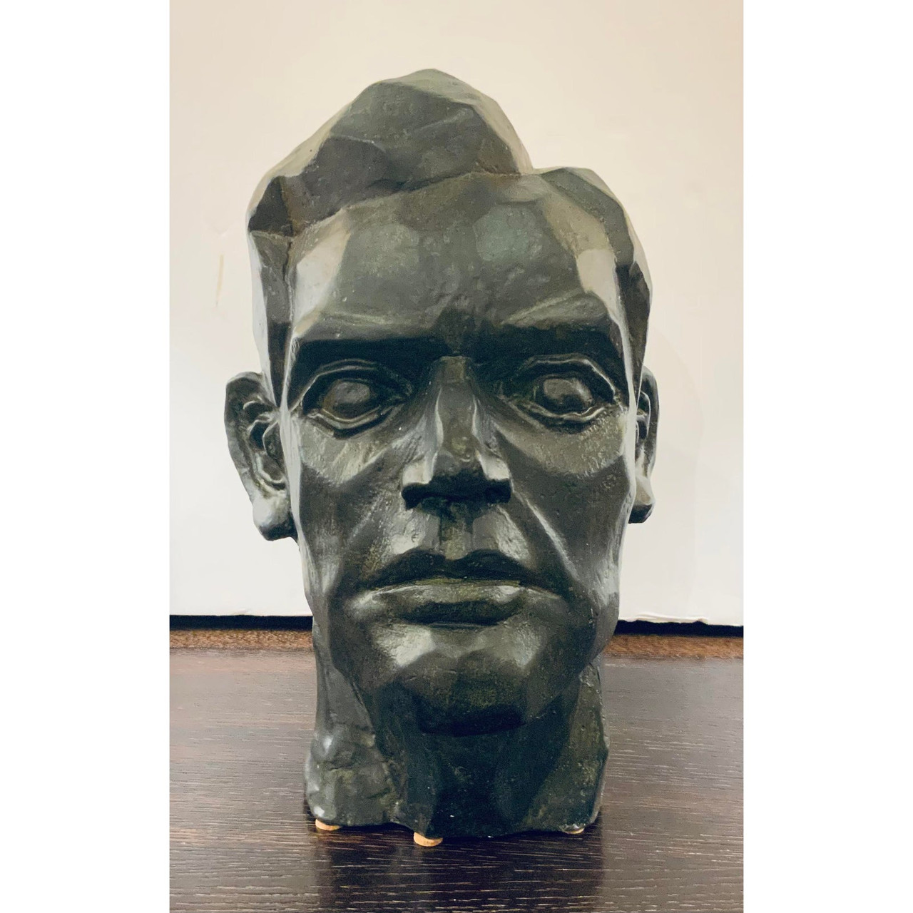 Mid-Century Modern Style Bronze Finished Bust Sculpture of a Man