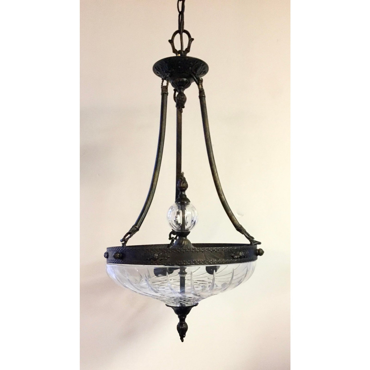 bronze glass pendant light