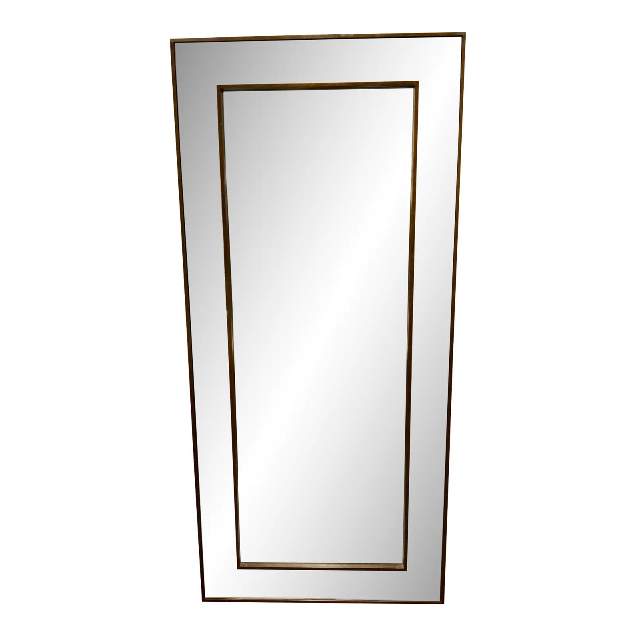 La Barge Modern Bronze Finished Floor Mirror