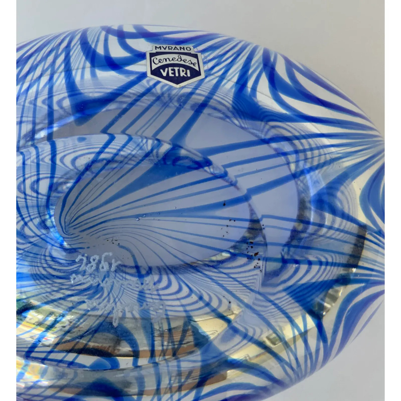 Cenedese Scavo Glass Vase ガラス ベース ムラーノ　青 Cenedese Scavo Glass Vase ガラス ベース ムラーノ 青 - メルカリ