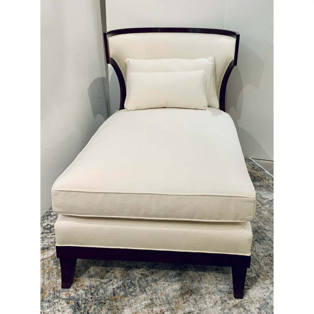 Jacques Garcia for Baker Off-White Klismos Atrium Chaise Lounge