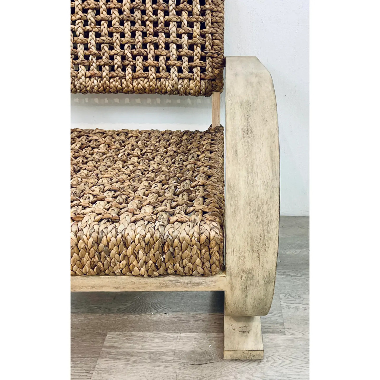 Organic Modern Woven Hyacinth Rehema Accent Chair