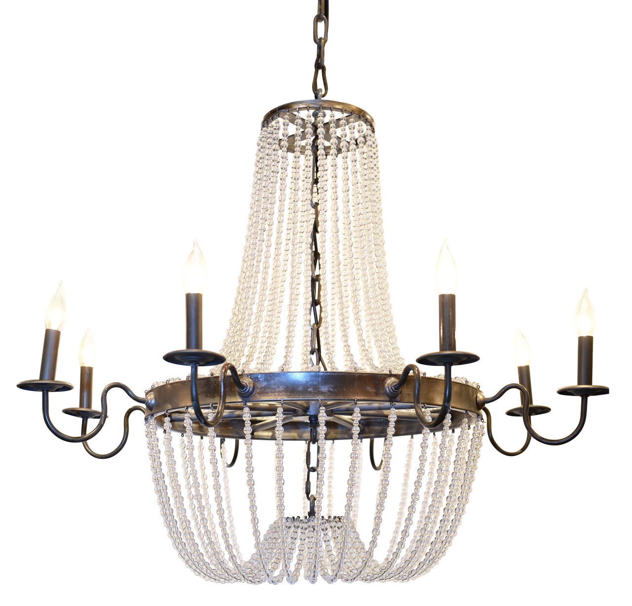 Large Glass Bead Chandelier United States