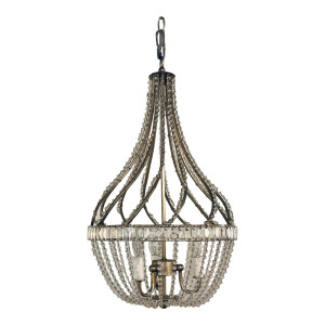 Currey & Company Transitional Crystal Ingenue Silver Chandelier