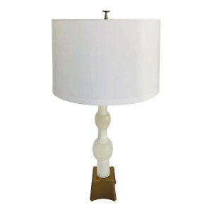 Revelation Modern Alabaster Steeple Table Lamp