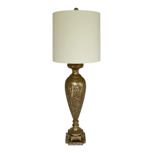 Currey & Co. Transitional Silver Leaf Finished Allegra Table Lamp