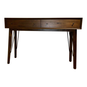 Danish Modern Style Walnut Finished Console Table