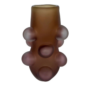 Global Views Moder Amber Frost Bubbled Table Lamp