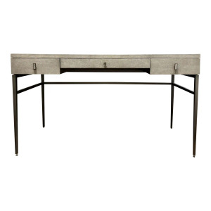 Mitchell Gold + Bob Williams Modern Gray Faux Shagreen Writing Desk