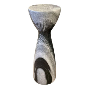 Global Views Modern Black Marble Drinks Table