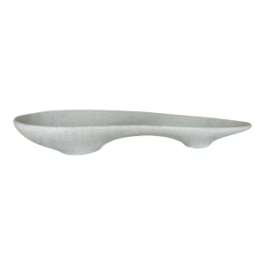 Revelation Modern Ivory Stone Double Scoop Bowl