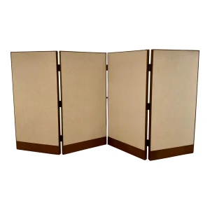 Barbara Barry for Baker / McGuire Ivory Grasscloth Curtin Call Screen/Room Divider