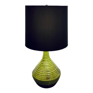 Arteriors Modern Electric Moss Glaze Terracotta Table Lamp