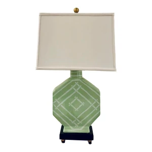 Port 68 Modern Green Bamboozled Palm Table Lamp