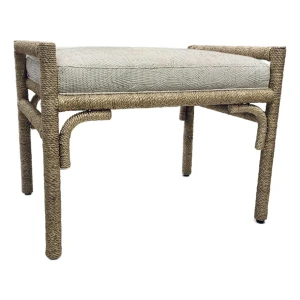Currey & Company Natural Rope Olisa Ottoman