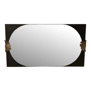 Arteriors Modern Brass and Wood Envy Wall Mirror