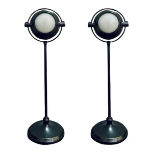 Industrial Modern Spotlight Table Lamps Pair