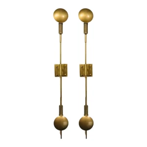 Revelation Modern Antique Brass Polar Sconces Pair