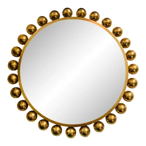 Modern Gold Ball Round Wall Mirror