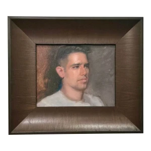 Modern Portrait of a Man on a Board