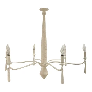 Currey & Company Modern White Twine Donnybrook Chandelier