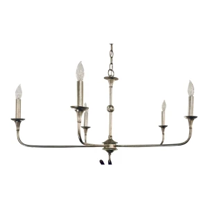Currey & Company Modern Silver Finished Nottaway Chandelier