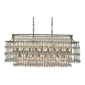 Currey & Company Art Deco Style Rainhill Chandelier