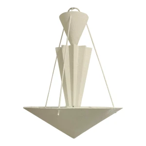 Currey & Company Modern White Fluted Empyrean Chandelier